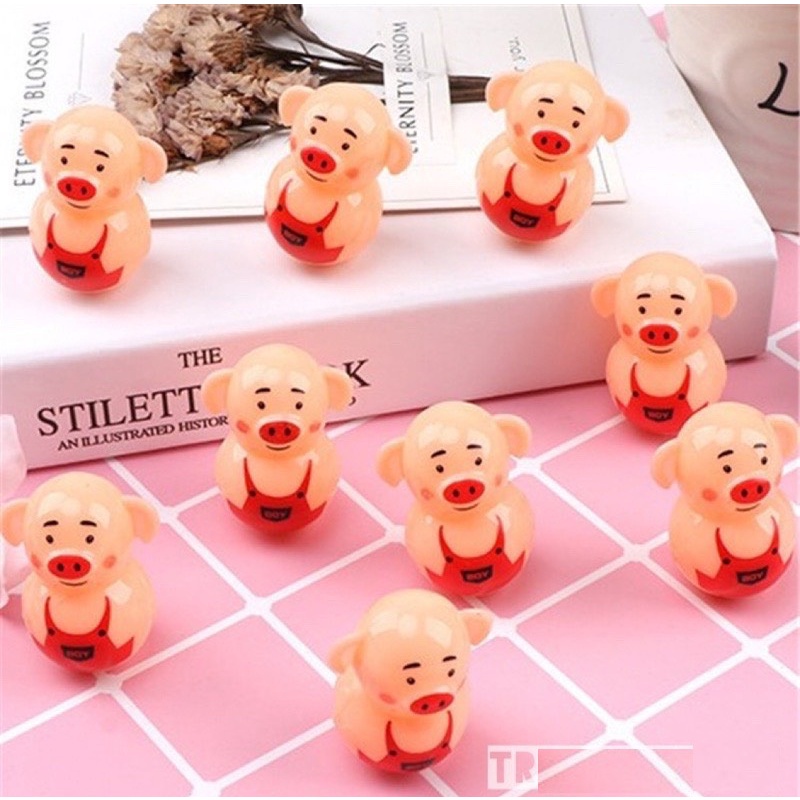 Đồ chơi con lật đật hình Heo mini siêu đáng yêu cho bé