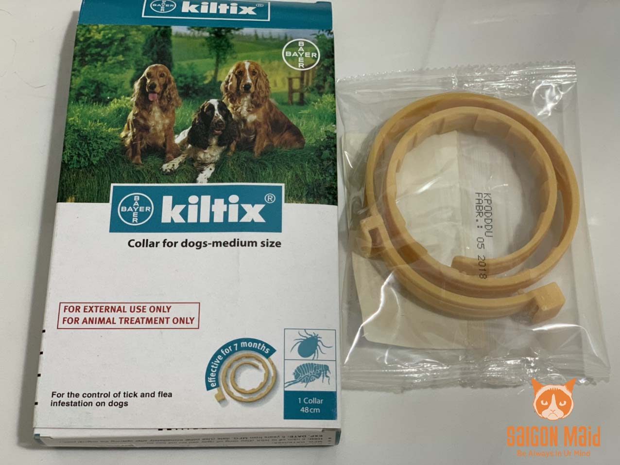 Vòng đeo cổ diệt ve rận cho chó Kiltix ( size medium)
