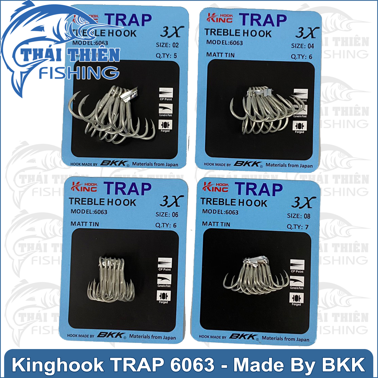 Lưỡi Câu Cá Ba Tiêu BKK King Hook Trap 3X 6063