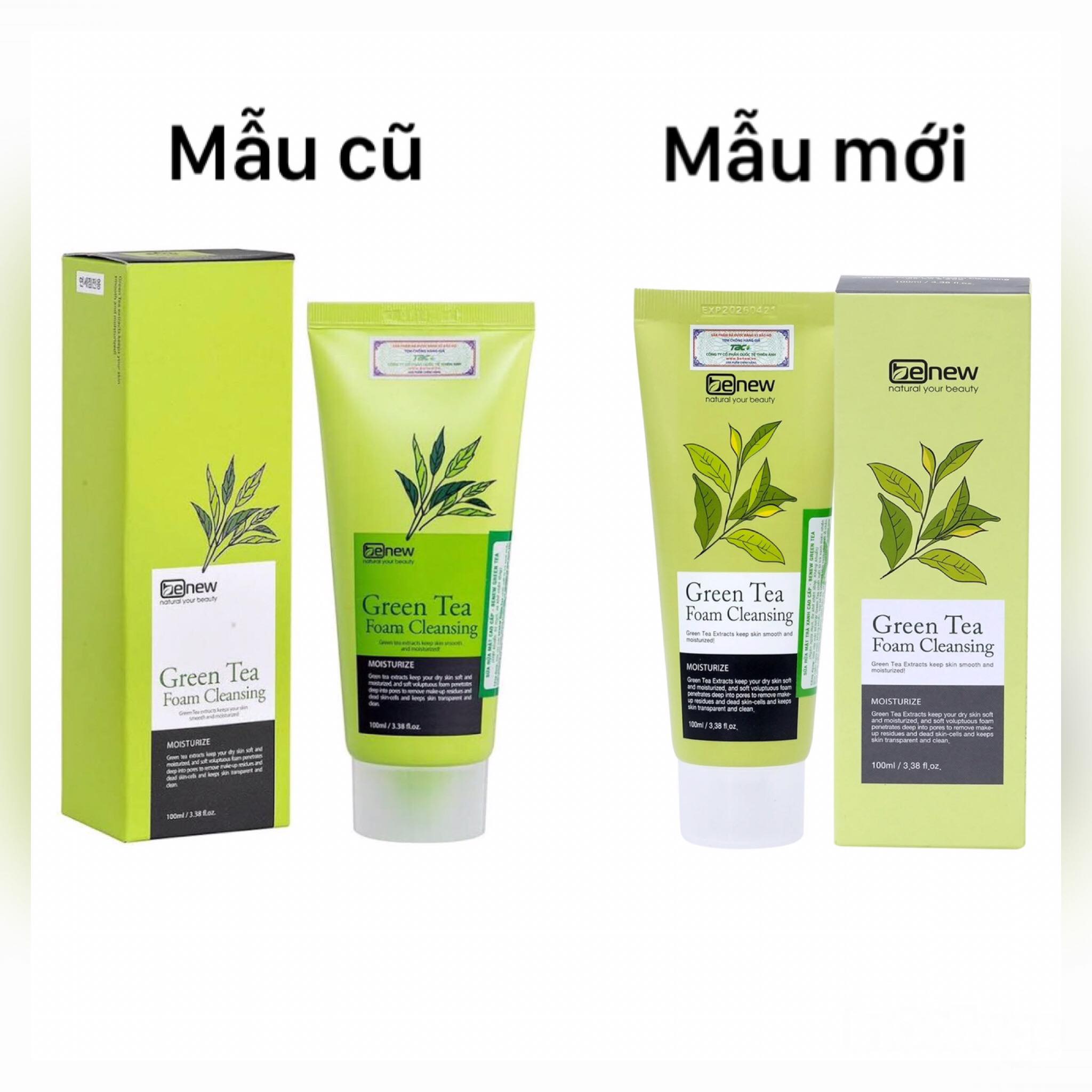 Sữa rửa mặt trà xanh Benew Green Tea Foam Cleansing 100ml