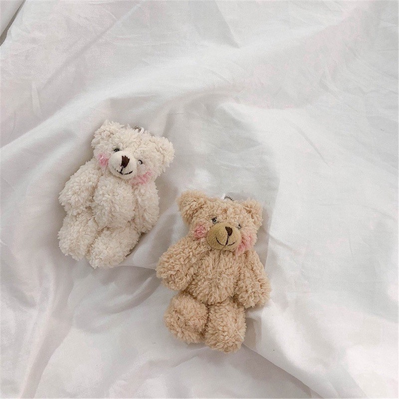 Móc khoá treo cặp gấu xù dễ thương