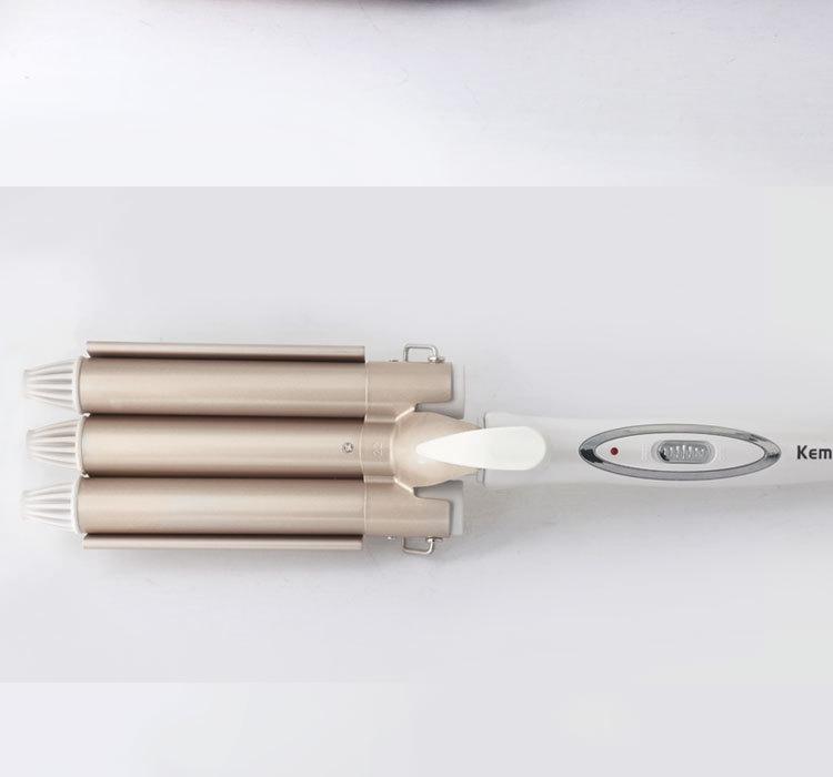 MÁY BẤM TÓC GỢN SÓNG 3 TRỤC KEMEI 1010