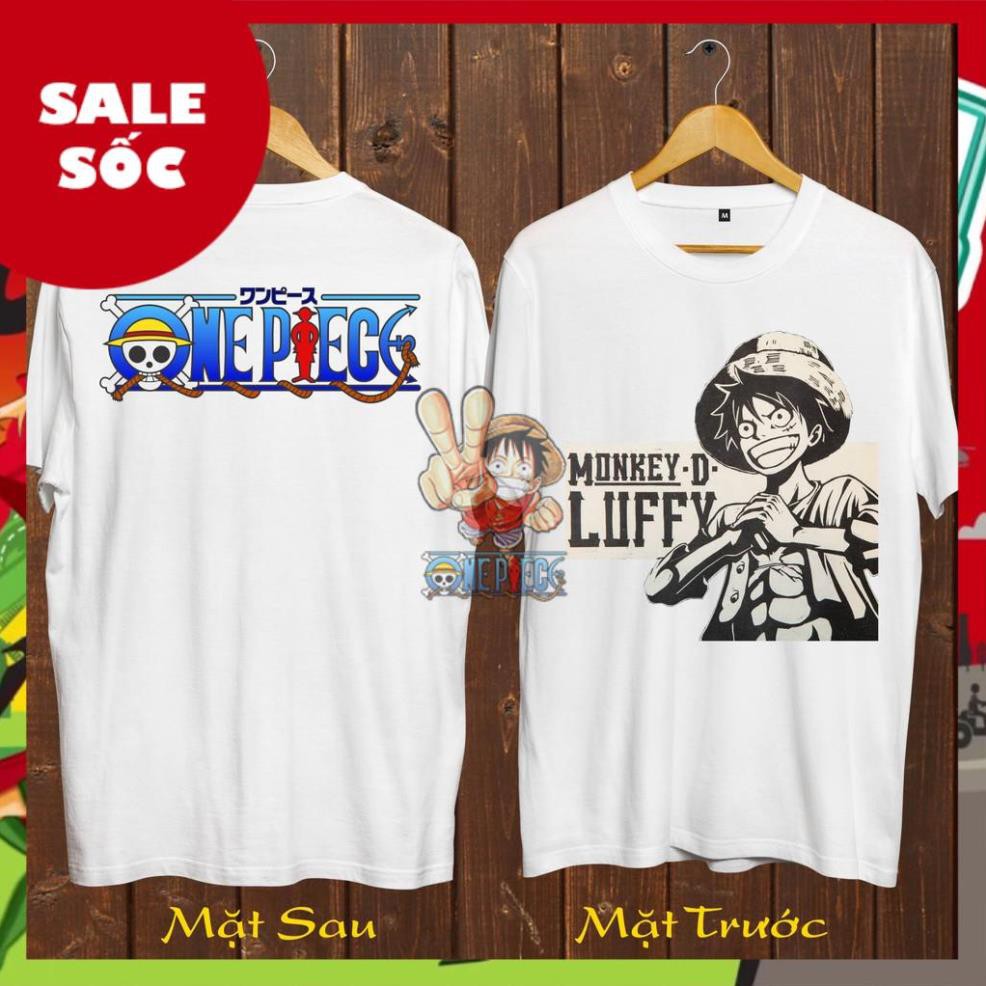 HOT- [ÁO THUN LUFFY] 🔥 Áo One Piece - Monkey D. Luffy 2 mặt phong cách dễ thương cá tính