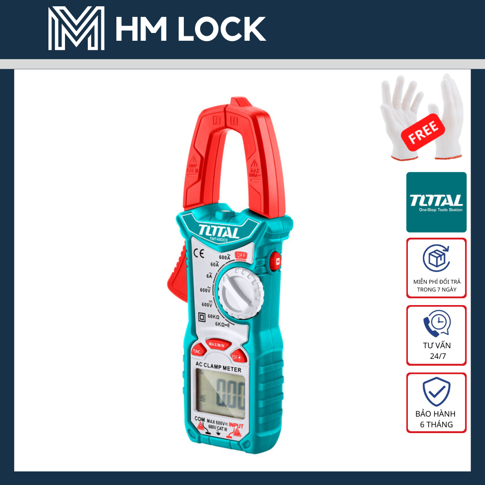 Ampe kìm đo ac kỹ thuật số total - tmt46003 - hm lock