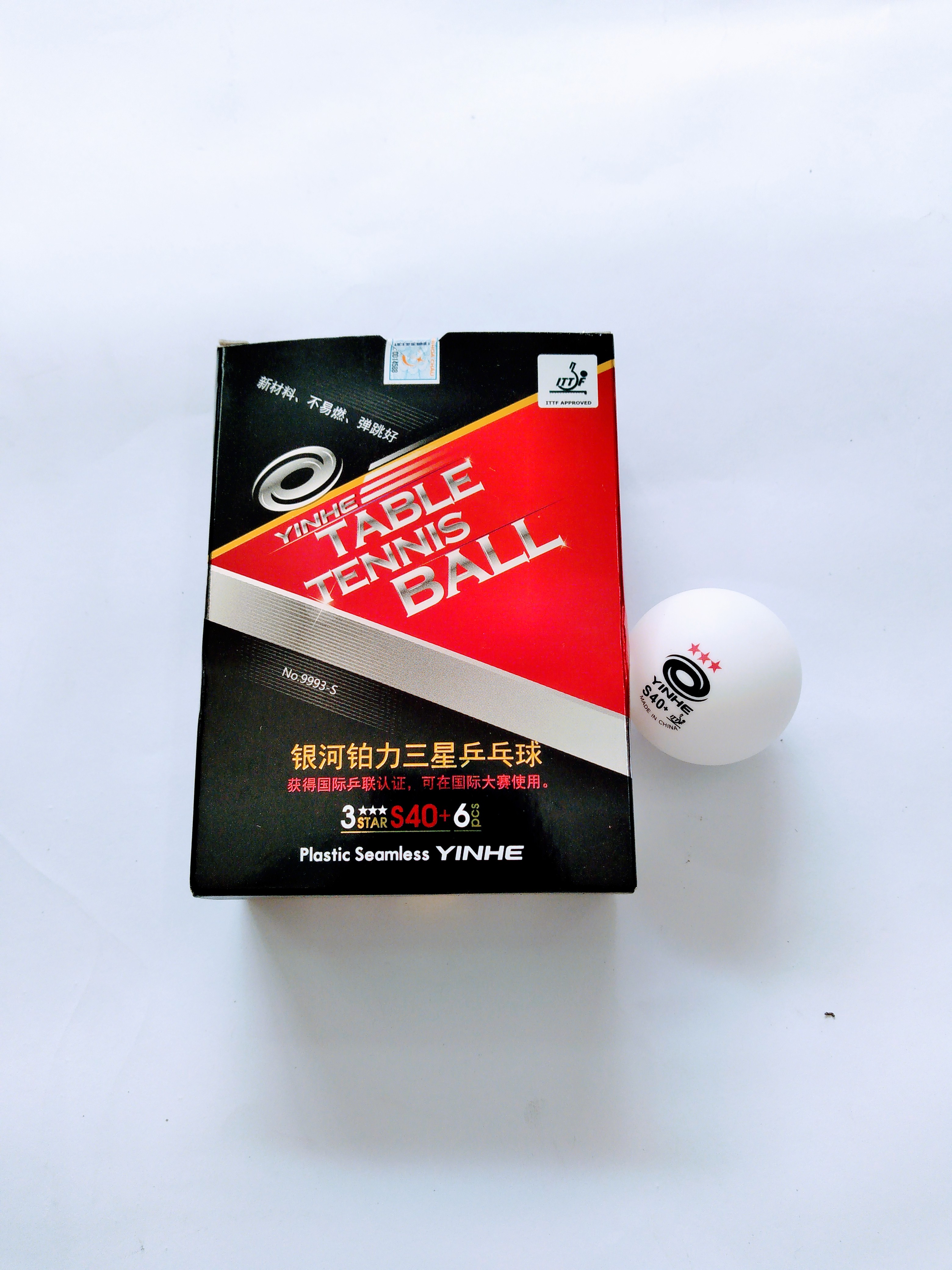 QUẢ BÓNG BÀN YINHE ĐỎ 3 SAO 40+