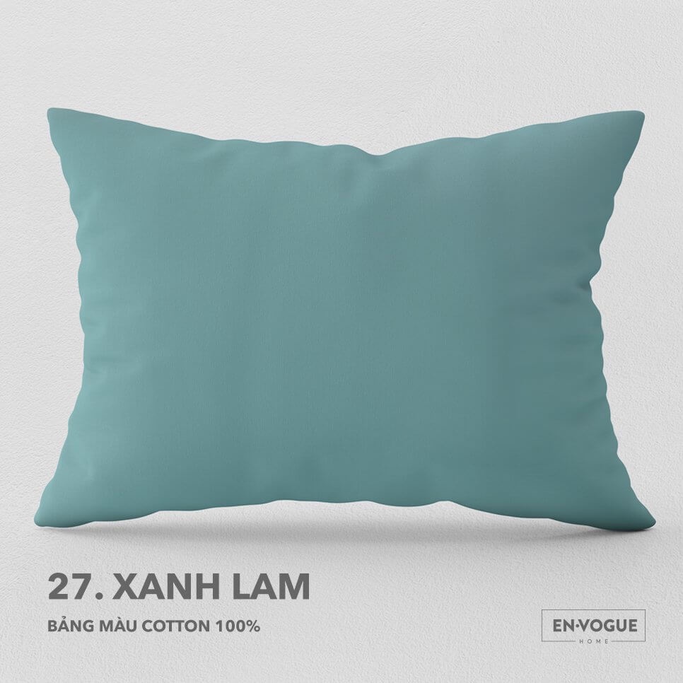 Vỏ gối nằm trơn màu Cotton Organic Envogue Home - 1 chiếc
