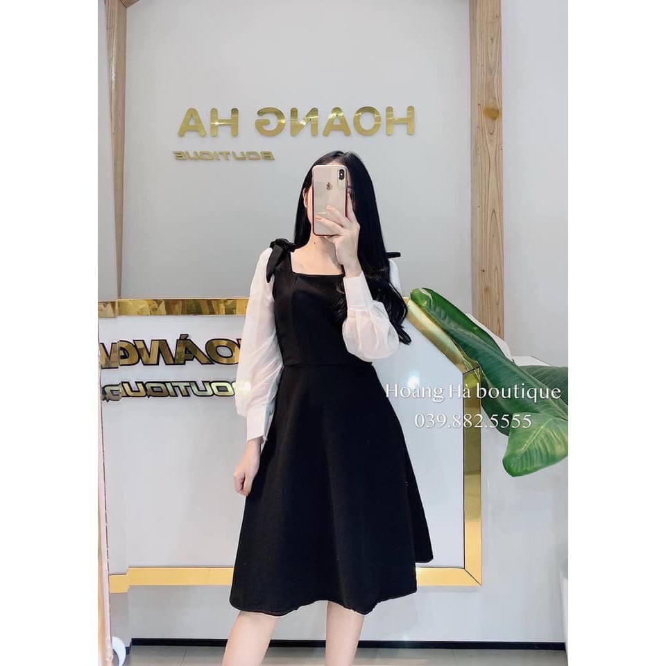 Váy Nữ Đầm Nữ Tiểu Thư Tay Bồng