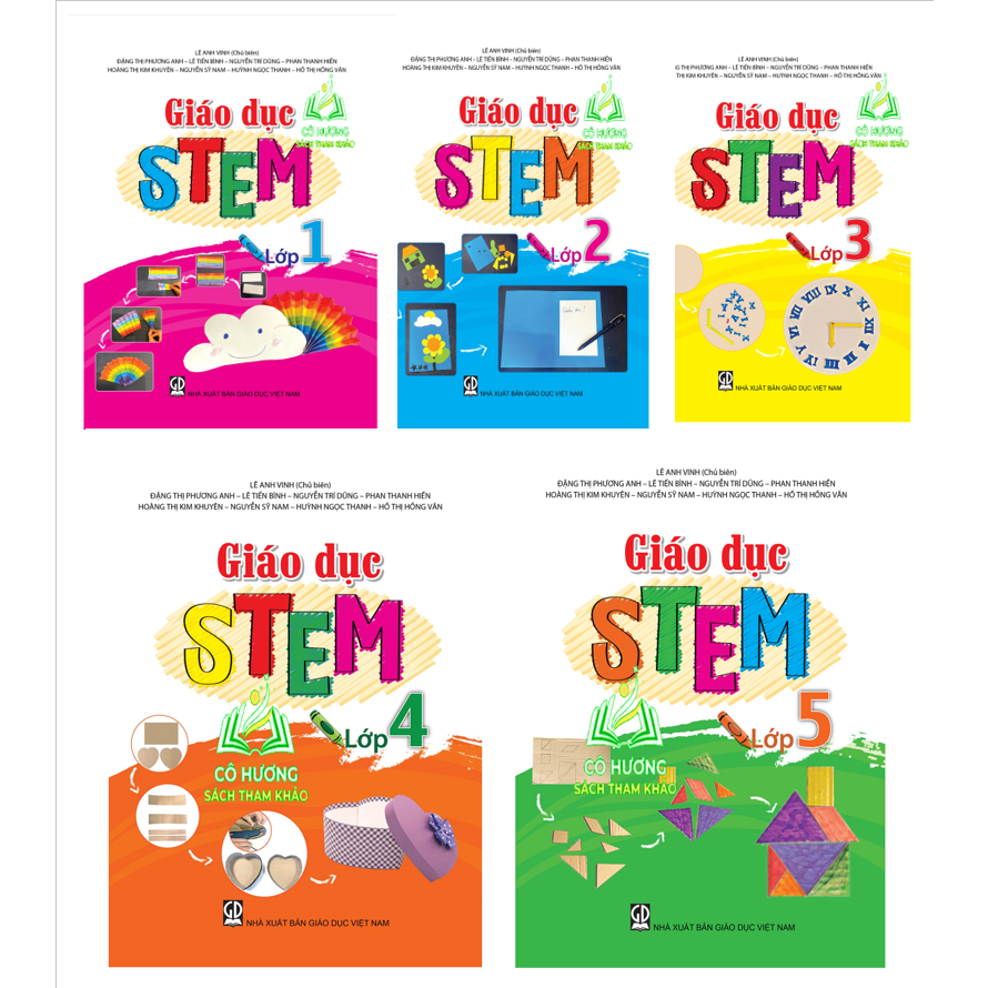 Sách - combo 5 cuốn giáo dục stem lớp 1 + 2 + 3 + 4 + 5 - đn