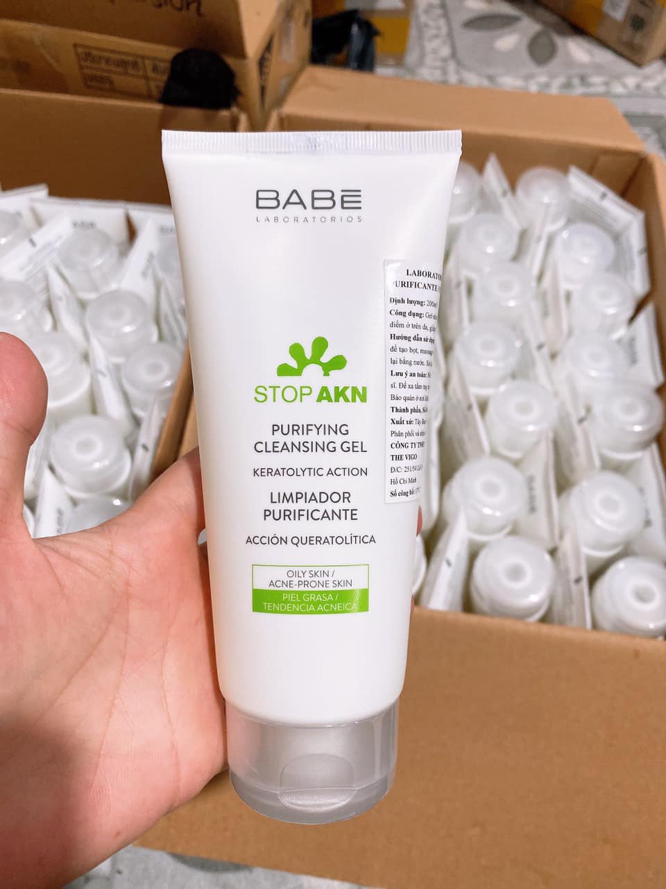 Sữa Rửa Mặt Babe Stop AKN Purifying Cleansing Gel 200ml