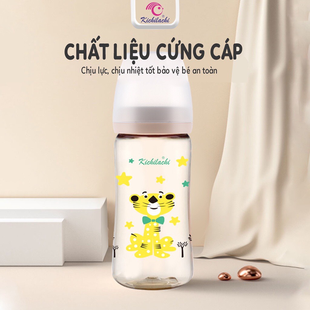 Bình sữa cho bé moyuum- kichilachi, bình sữa cổ rộng ppsu 170ml/270ml