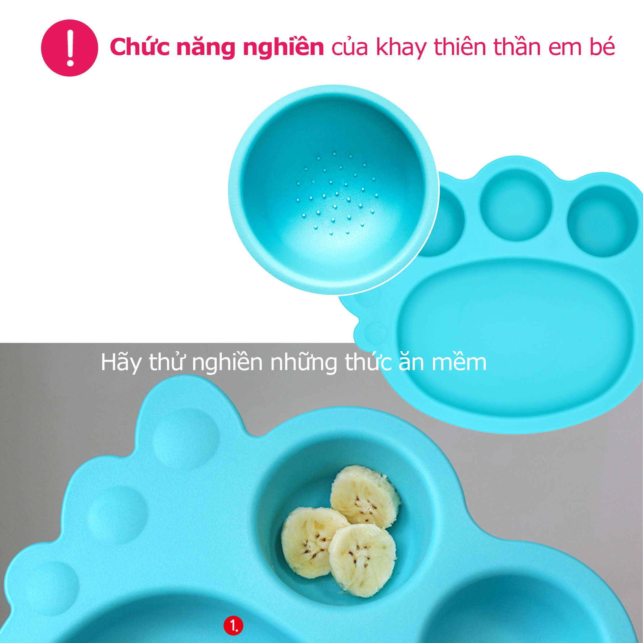 Set khay ăn dặm cho bé Uinlui 10 món - ALADDIN VINA