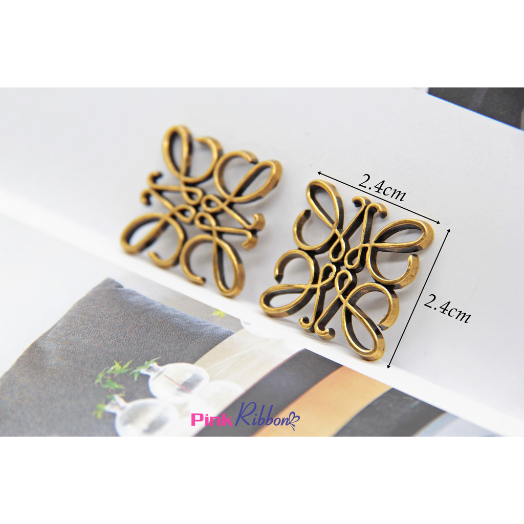 Charm Họa Tiết Mạ Xi Vàng 2.4Cm