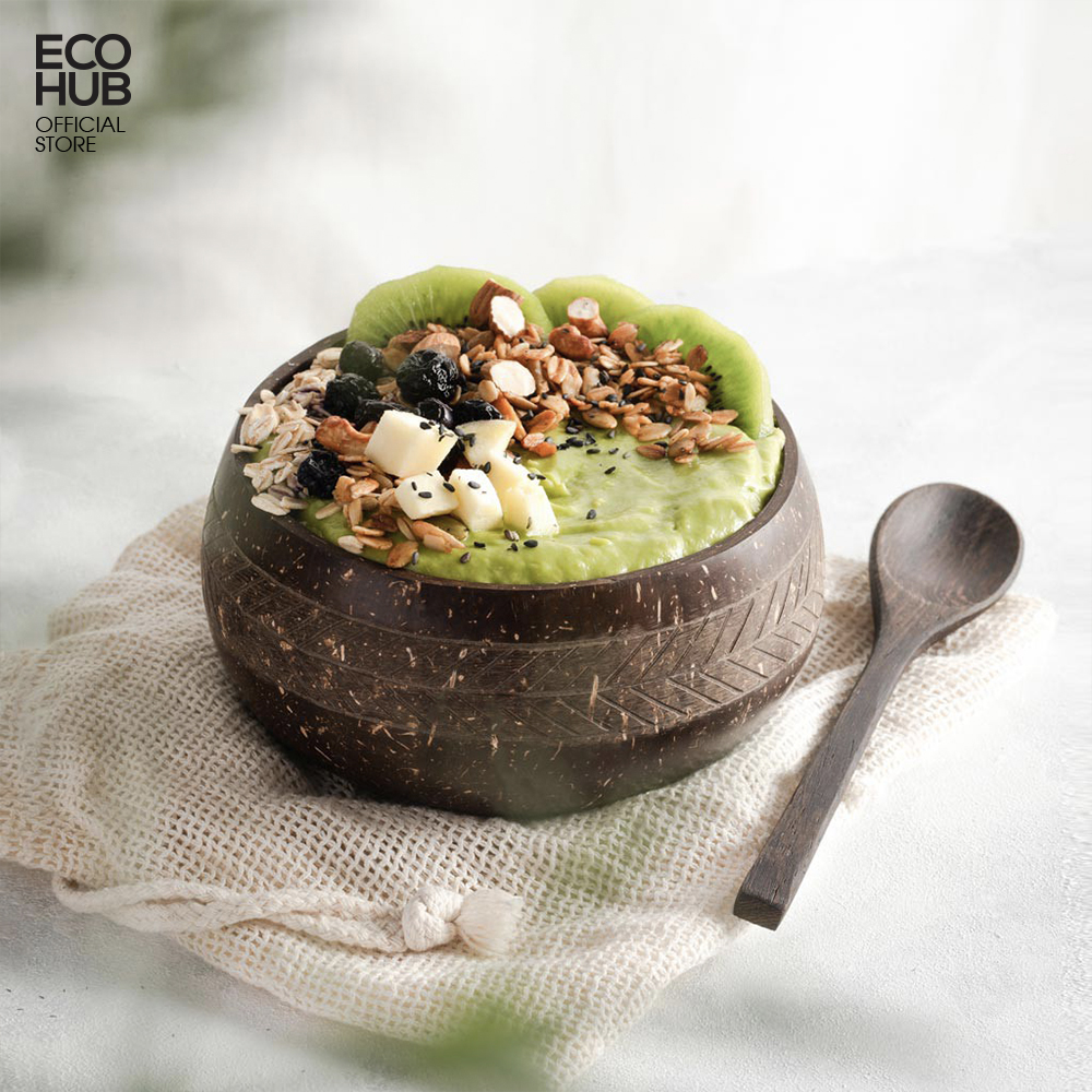 Bát gáo dừa khắc hoa văn, 3 mẫu. (Coconut Bowls Family Set)