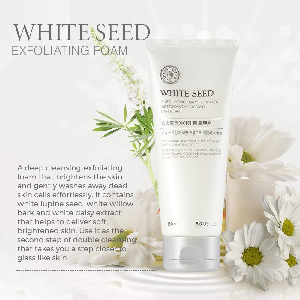 Sữa Rửa Mặt Dưỡng Da Trắng Sáng The Face Shop White Seed Exfoliating Cleansing Foam 150ml