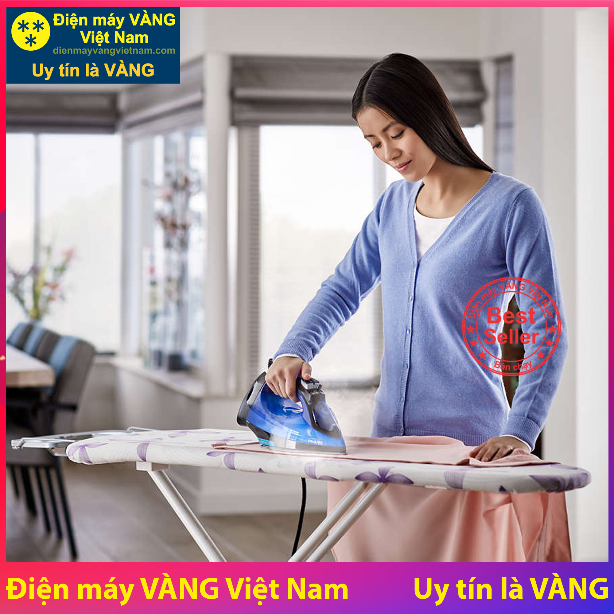 Bàn ủi hơi nước thông minh 2500w philips gc3920