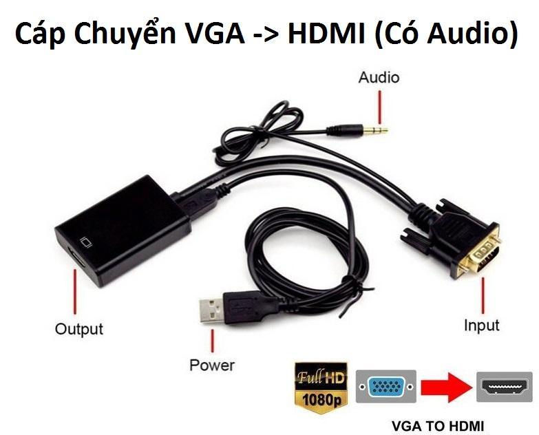 [HCM]Cáp Chuyển VGA ra HDMI có audio