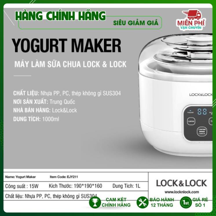 MÁY LÀM SỮA CHUA LOCK & LOCK EJY211 DUNG TÍCH 1 LÍT