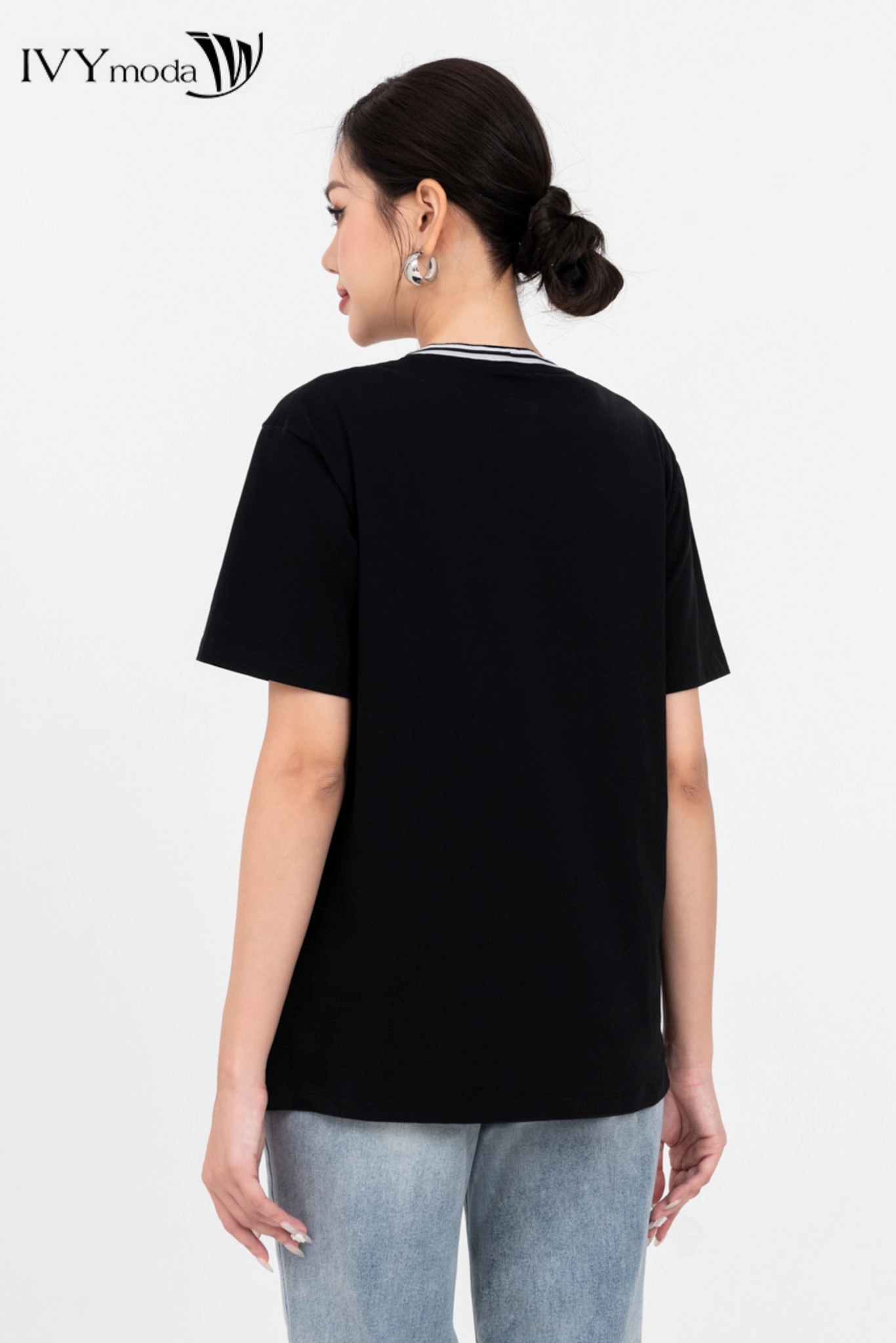 Áo thun Auare ( viền cổ màu ngẫu nhiên) IVY moda MS 57M8381