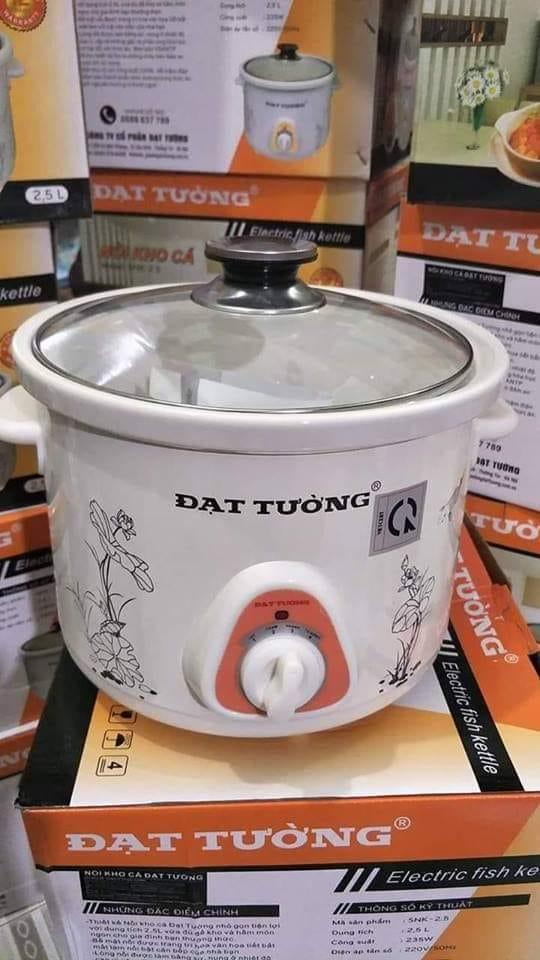 Nồi hầm cháo kho cá lõi sứ Đạt Tường 2,5L (Trắng)