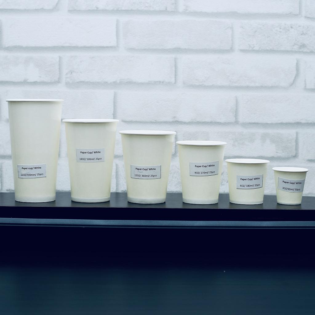 [HCM]50 LY GIẤY 12oz 360ml kèm nắp bằng