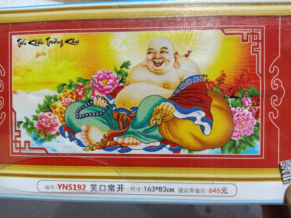 Tranh đính đá phật di lặc YN5192. Kích thước 163x84cm