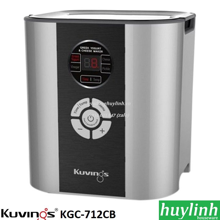Máy làm sữa chua - phô mát Kuvings KGC-712CB - 6 trong 1 - Dung tích 2 lít - Sản xuất tại Hàn Quốc [Đỏ - Bạc]