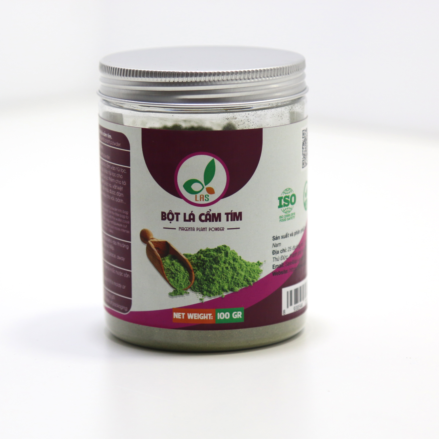 Bột lá cẩm tím - hũ 100gr| LAS Việt Nam