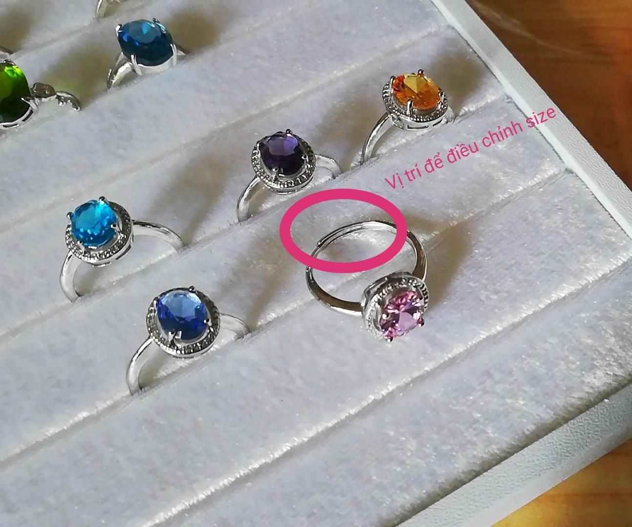 NHẪN KIỂU ĐÍNH ĐÁ (NHIỀU MÀU)