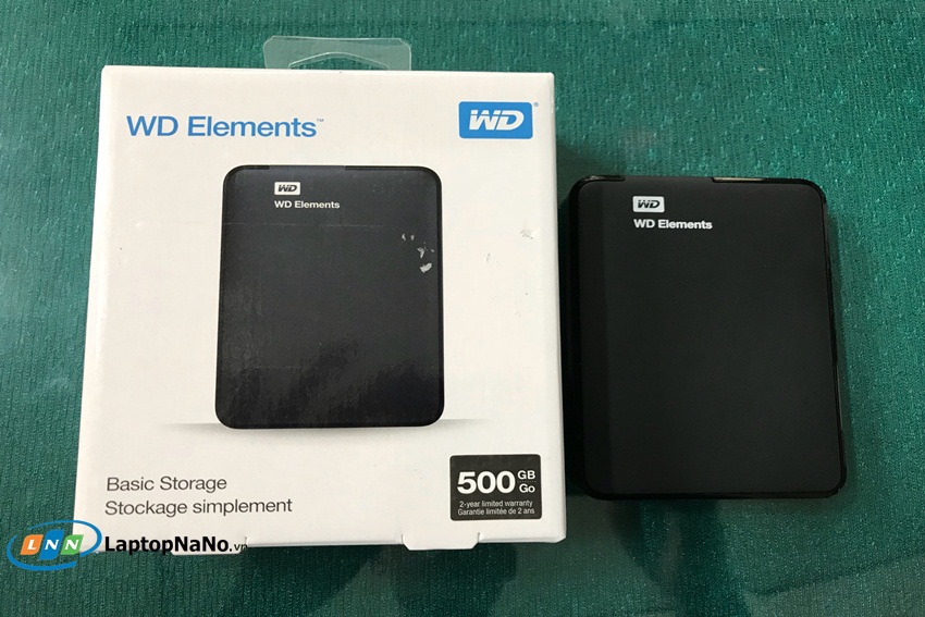 Ổ cứng di động 500Gb WD Elements bảo hành 2 năm + Bao vải WD