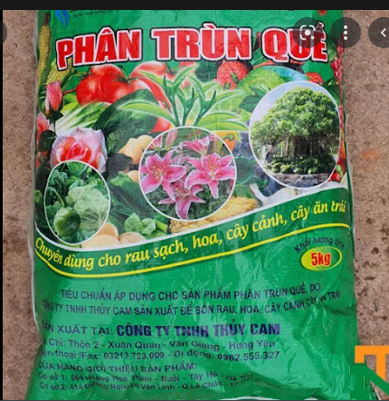 Phân Trùn Quế Thủy Cam 5Kg Trộn Đất Trồng Rau