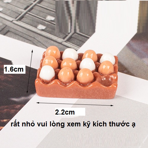 Mô hình vỉ trứng loại nhỏ trang trí nhà búp bê