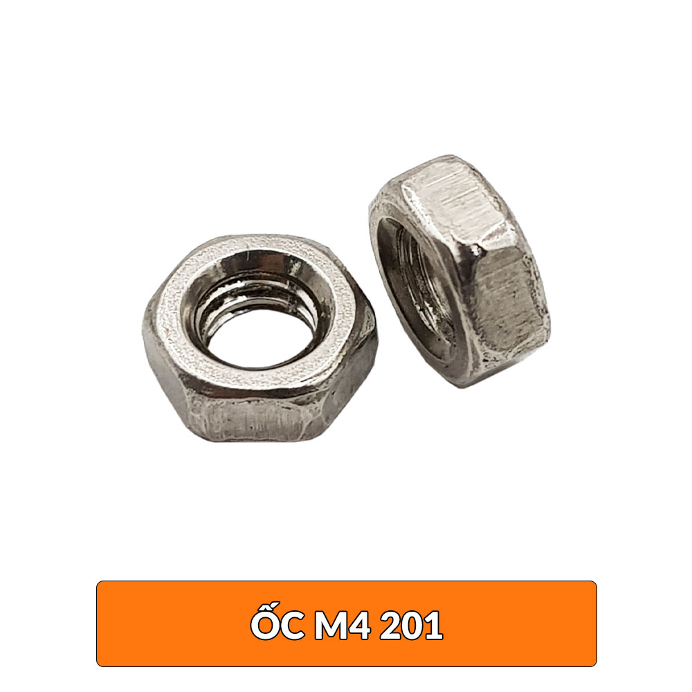 Đai ốc m3 | m4 | m5 inox 201