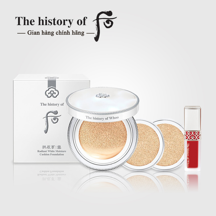 Whoo Radiant White Moisture Cushion Foundation Special Set