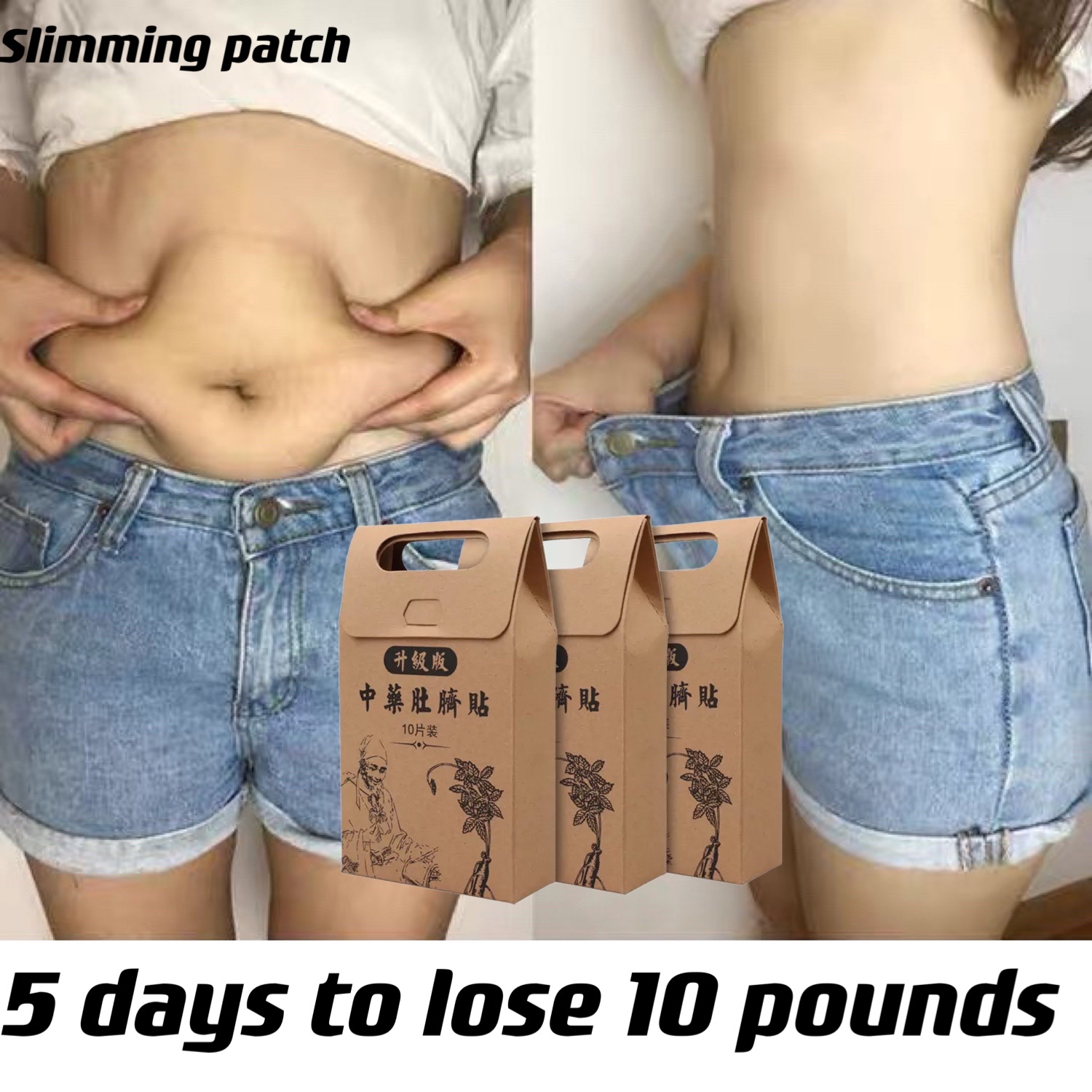 [HCM]10 Patch Dán Giảm Cân Dán Rốn Tan Mỡ Trung Y Slimming Patch
