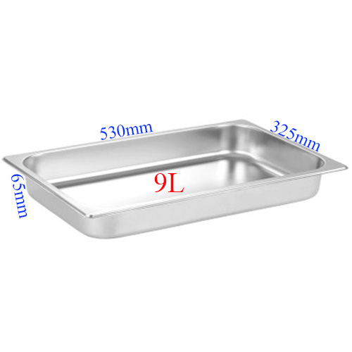 (inox dày) Khay inox GN 1/1x65 trưng bày tiệc- khay giữ nóng thức ăn buffet