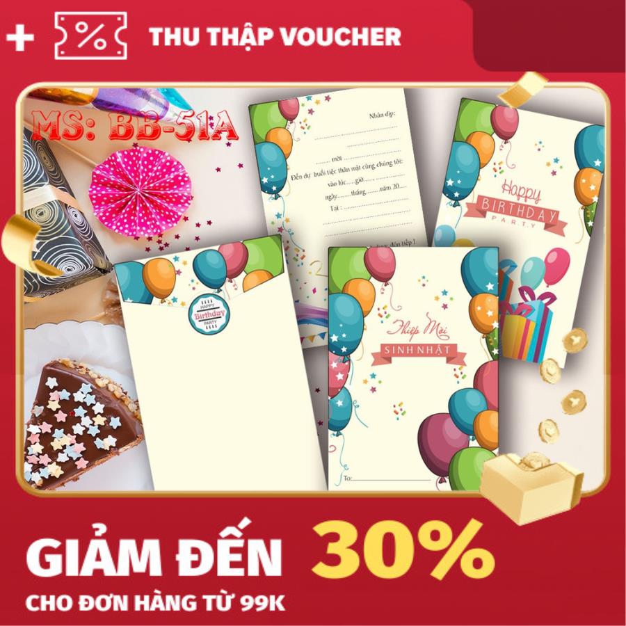 [HCM][ Combo ] 10 Thiệp Sinh Nhật ( Mới ) - Giấy Mỹ Thuật