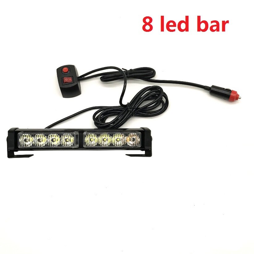 LED Warning Light Strip 12V Car Flashing Strobe Light Fireman Police Auto Emergency Signal Light Daily Safety Driving Fog Lamps