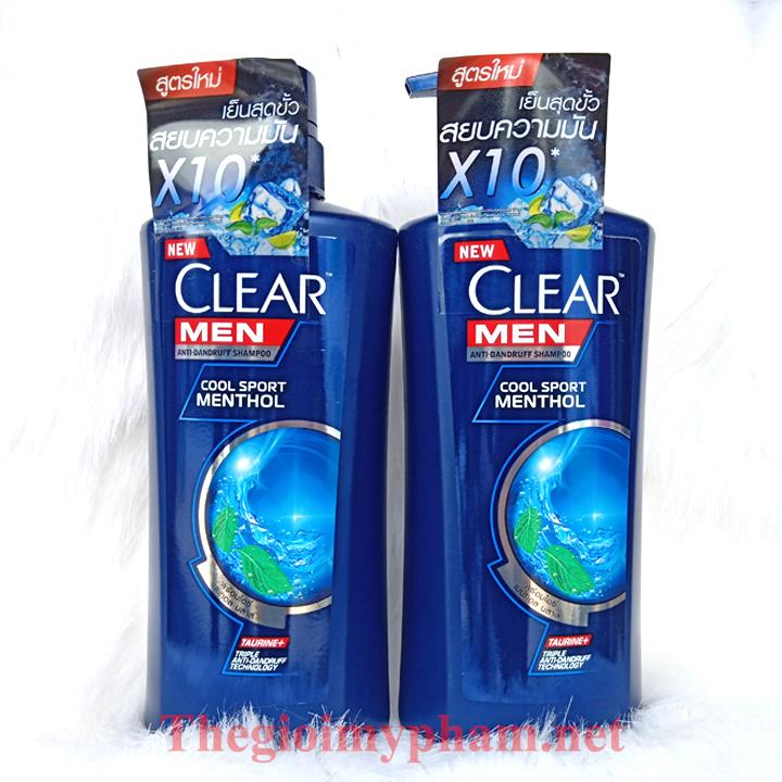 Combo 2 chai dầu gội clear men 450g thái lan