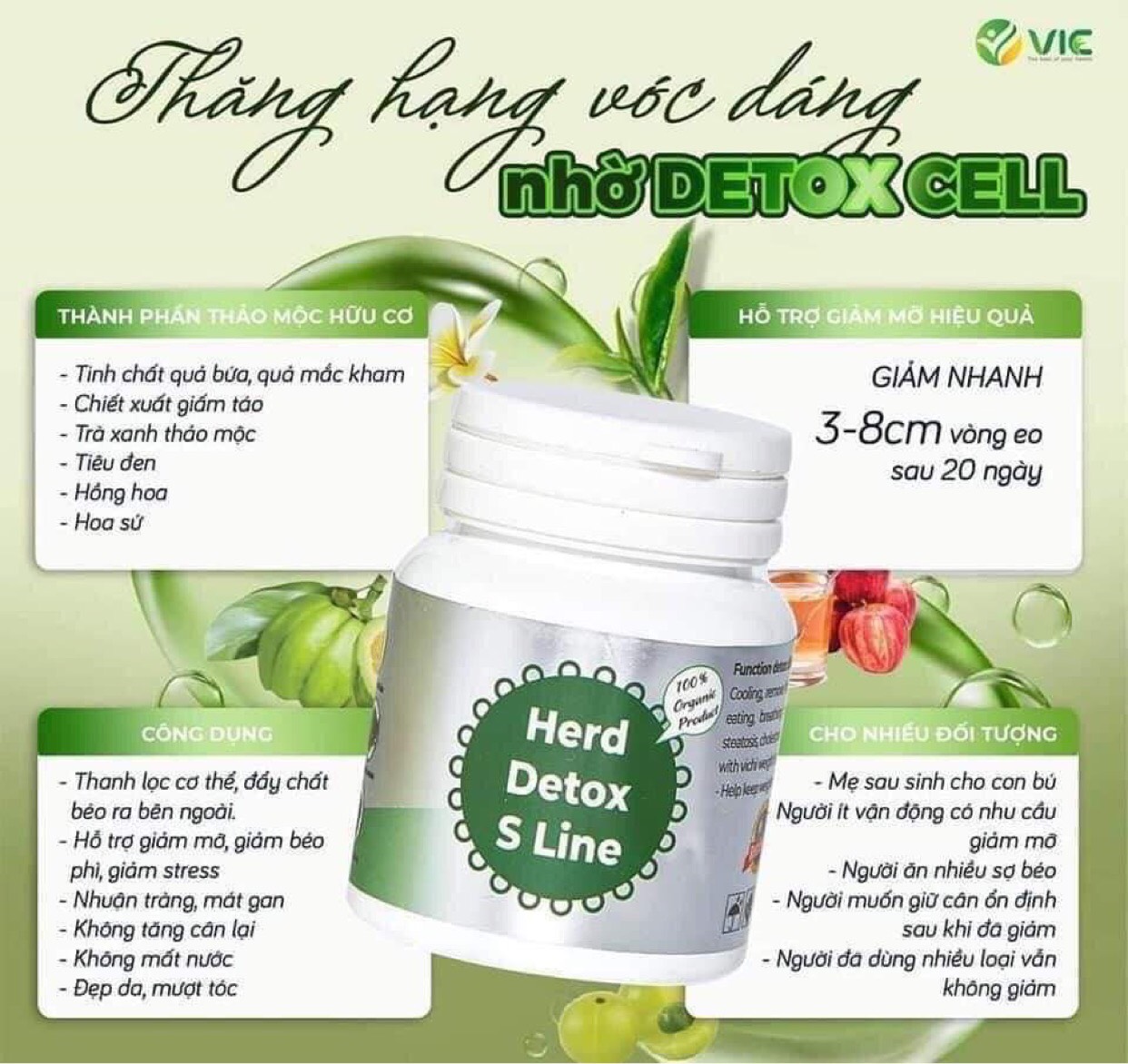 Detox SLine giảm mỡ bụng, đánh tan mỡ bụng