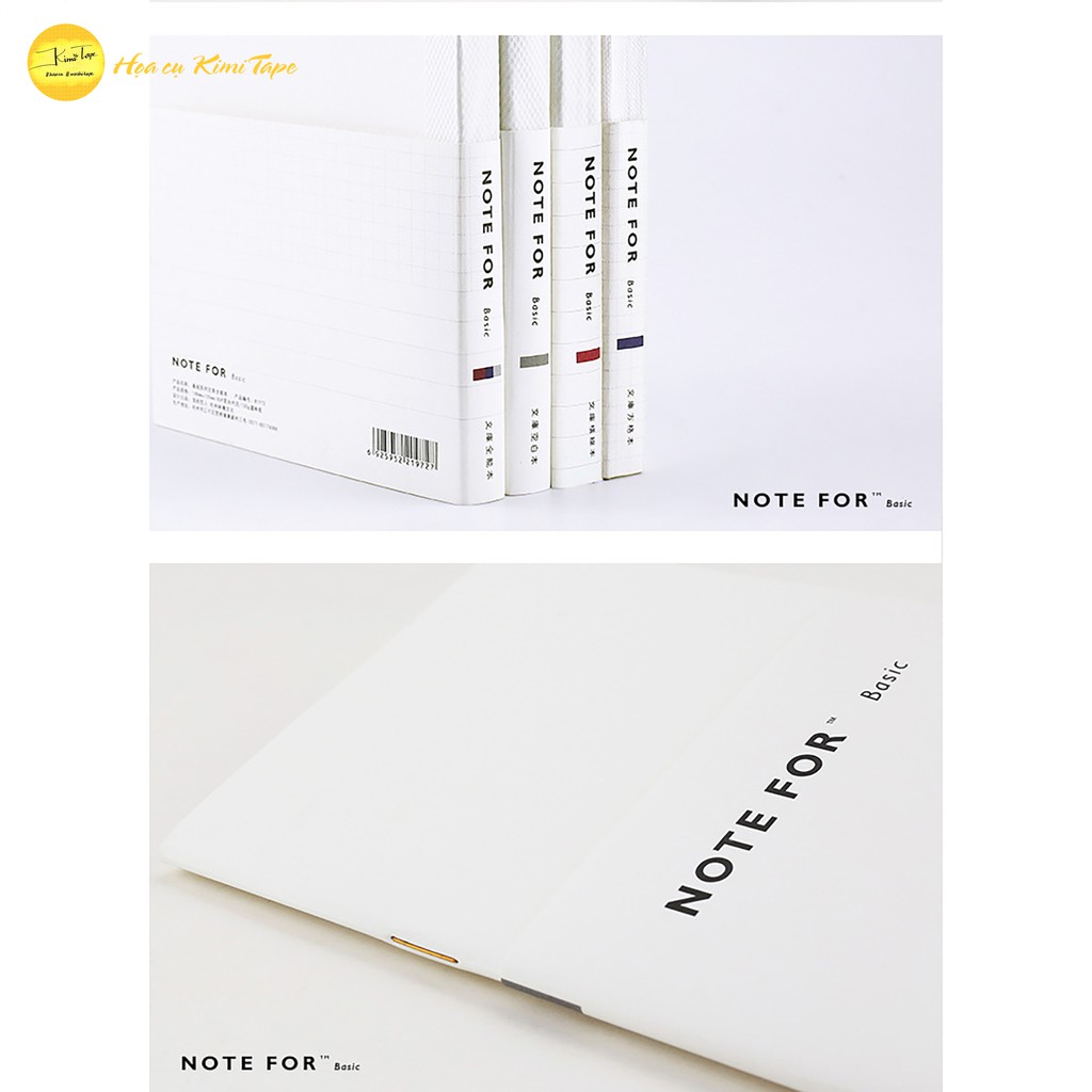 Sổ tay cơ bản NOTE FOR BASIC A5, A6 làm Bullet Journal/Planner/Nhật ký/Scrapbook - Sổ grid ô vuông, trơn, kẻ ngang