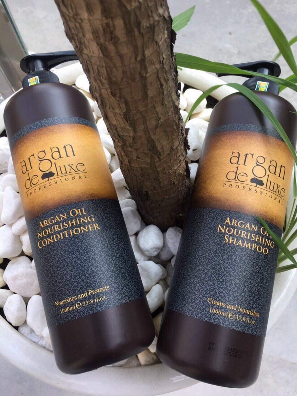 DẦU GỘI XẢ ARGAN DELUXE NOURISHING SIÊU MƯỢT TÓC CANADA 1000ML