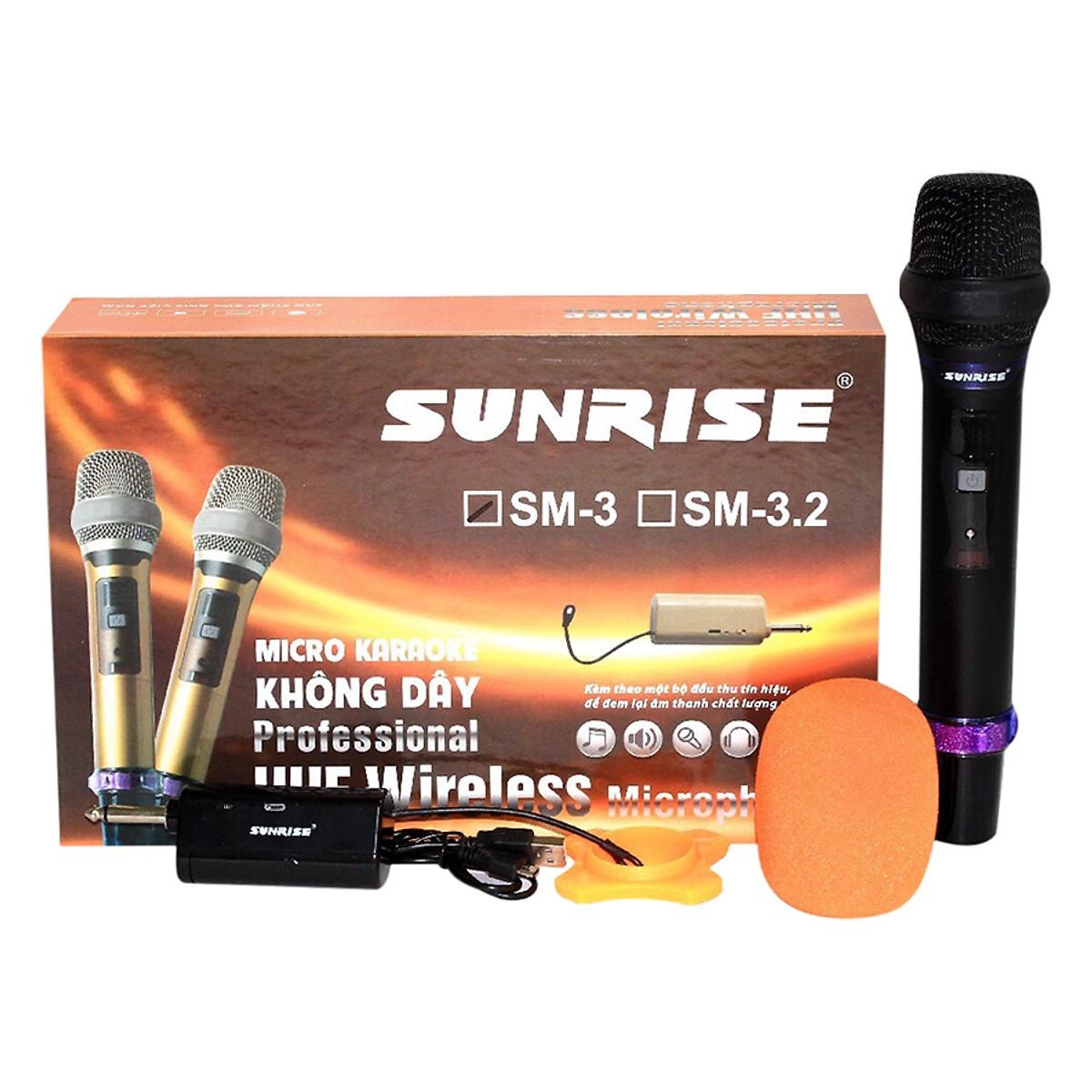 Micro không dây sunrise SM-3 loại 1 mic