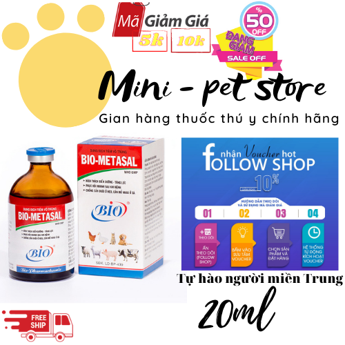 [20ML ] bồi bổ heo nái, kích sữa, TĂNG LỰC, CHỐNG CÒI, NHANH HỒI PHỤC SAU KHI BỆNH, THÚ MAU LỚN, CHỐNG CẮN ĐUÔI, CẮN MỔ, GIA SÚC, GIA CẦM, CHO CHÓ, MÈO, GÀ ĐÁ, HEO, TRÂU, BÒ, DÊ, CỪU, METASAL THÚ Y BIO