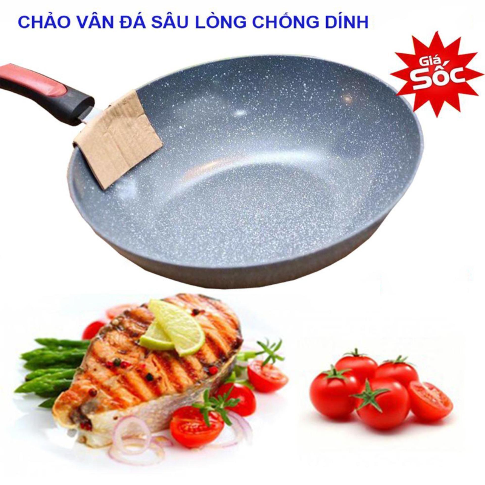 Chảo chống dính đá hoa cương lòng sâu