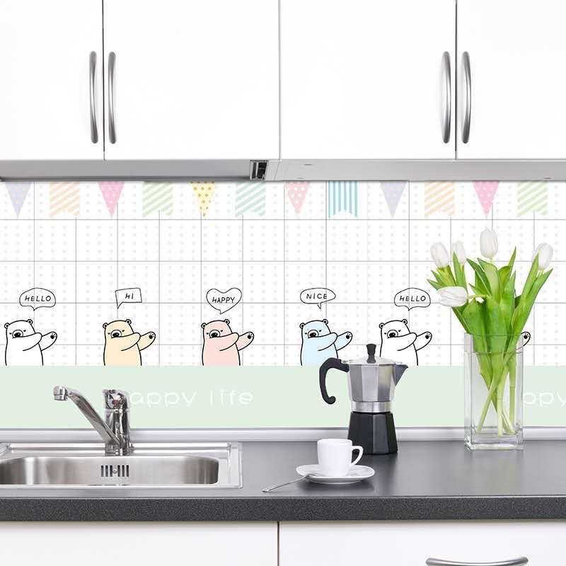 3 Mét Decal Dán Bếp Tráng Nhôm Chịu Nhiệt Khổ 60cm ( Có Sẵn Keo ) -  Họa tiết hoạt hình,hoa lá trái cây siêu đẹp