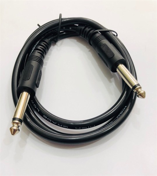 Dây 2 đầu jack 6ly, dài 1 mét màu đen (mono)