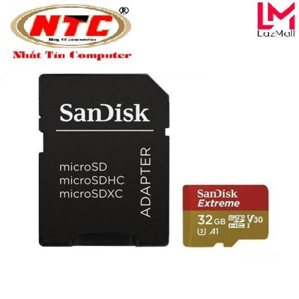 Thẻ nhớ microSDHC Sandisk Extreme 667X A1 V30 32GB UHS-I U3 100MB/s - kèm Adapter (Gold) - Nhat Tin Authorised Store