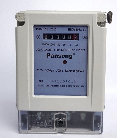 [HCM]Công tơ diện 1 pha điện tử Pansong