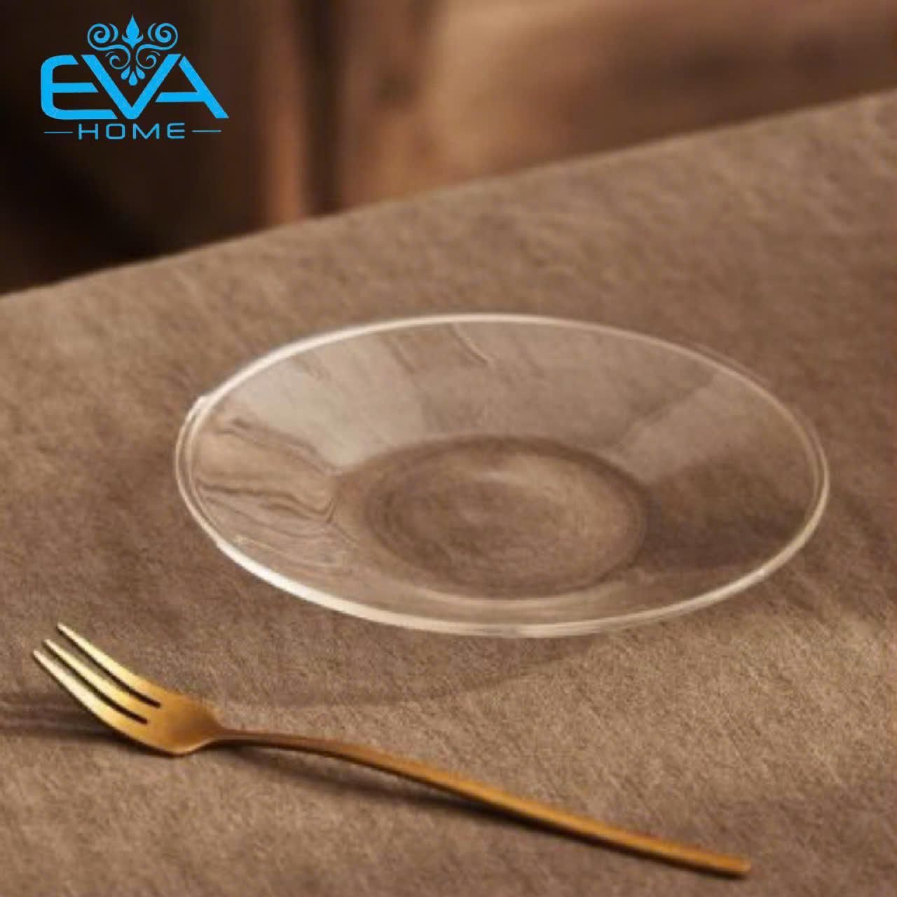 Bộ 6 Dĩa Lót Ly Thuỷ Tinh / 6 Đĩa Lót Cốc Thuỷ Tinh Diameter 13.4 cm Cao Cấp