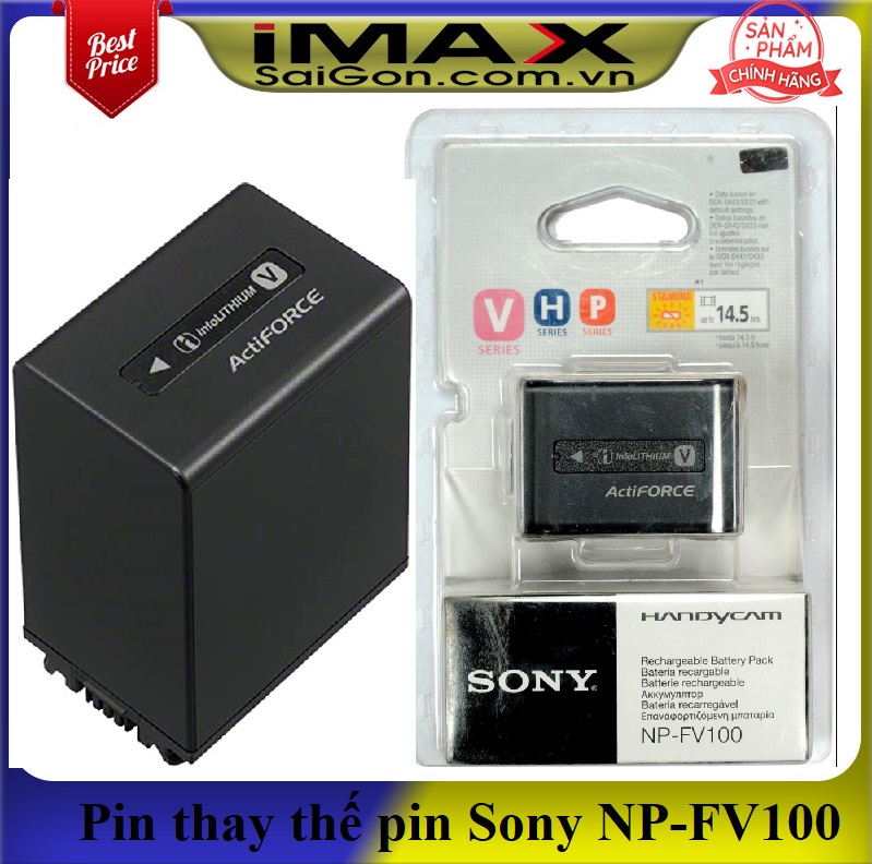 Pin thay thế pin máy ảnh sony np-fv100